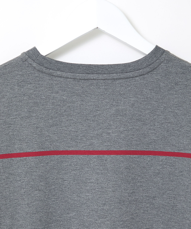 天竺 ボーダー クルーネック カットソー