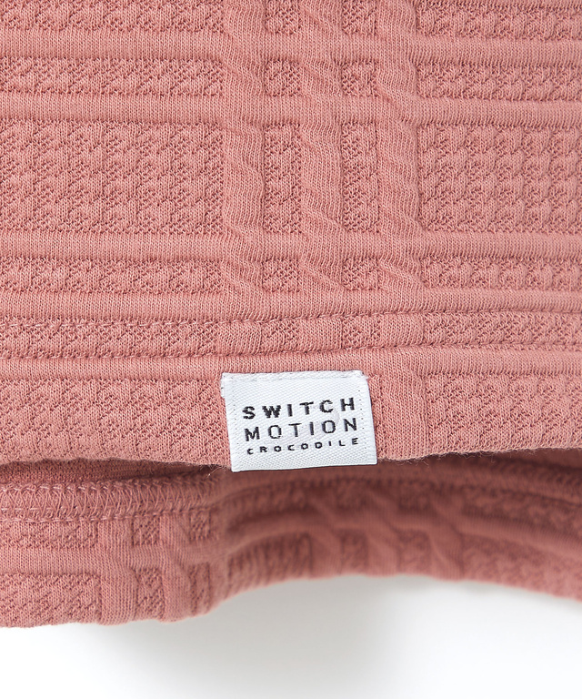 ブリスターチェック柄 ボタン付 トレーナー