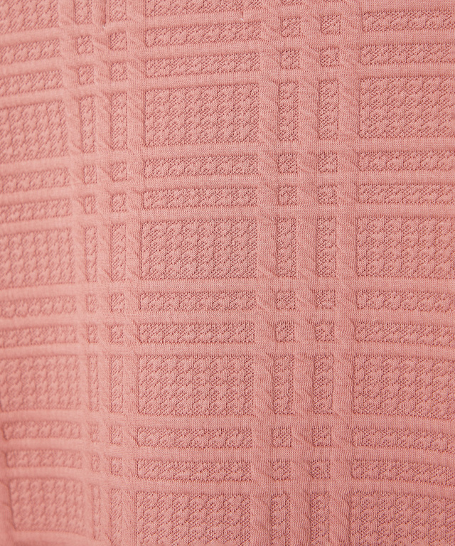 ブリスターチェック柄 ボタン付 トレーナー