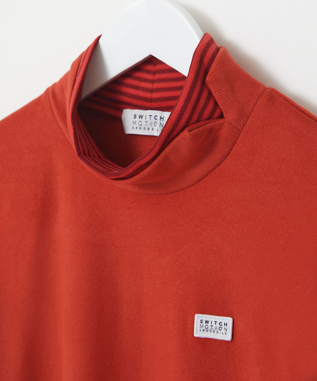 天竺 ハイネック デザインカットソー