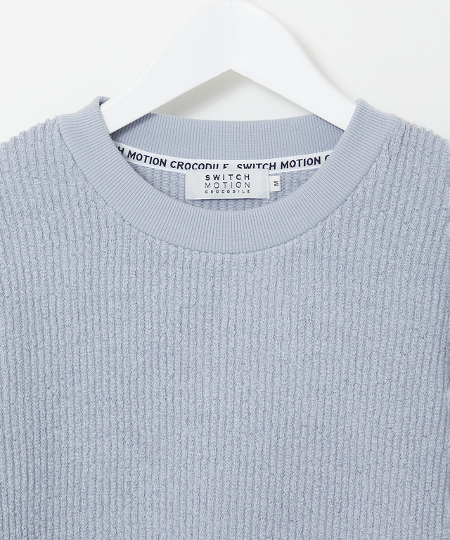 ニット風 クルーネックトレーナー