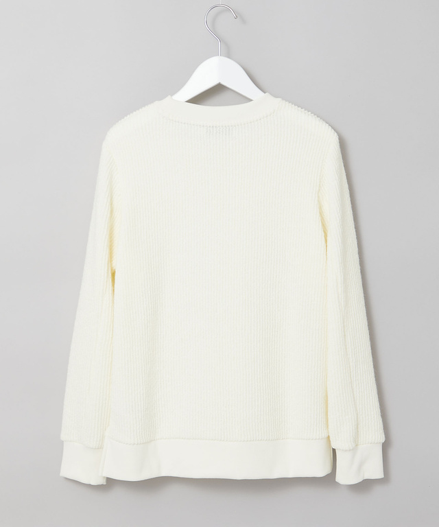 ニット風 クルーネックトレーナー