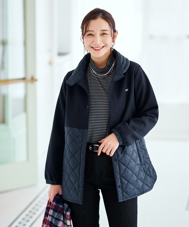 鹿の子 ドッキング キルトジャケット