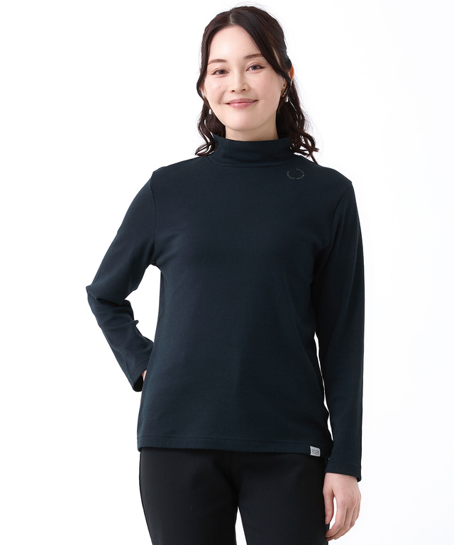 ストレッチスムース ハイネックカットソー