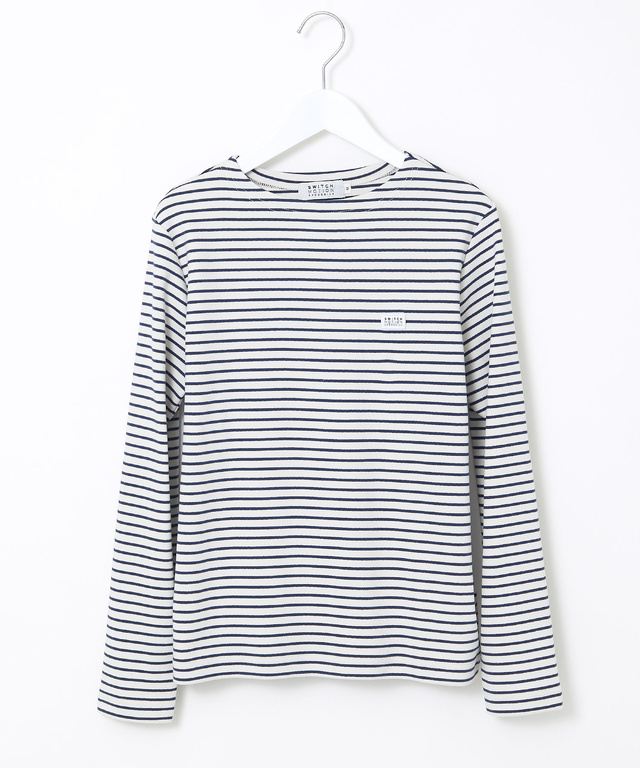 スムース ボーダー ロングTシャツ 