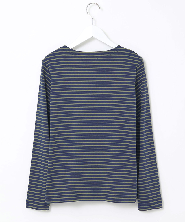 スムース ボーダー ロングTシャツ 
