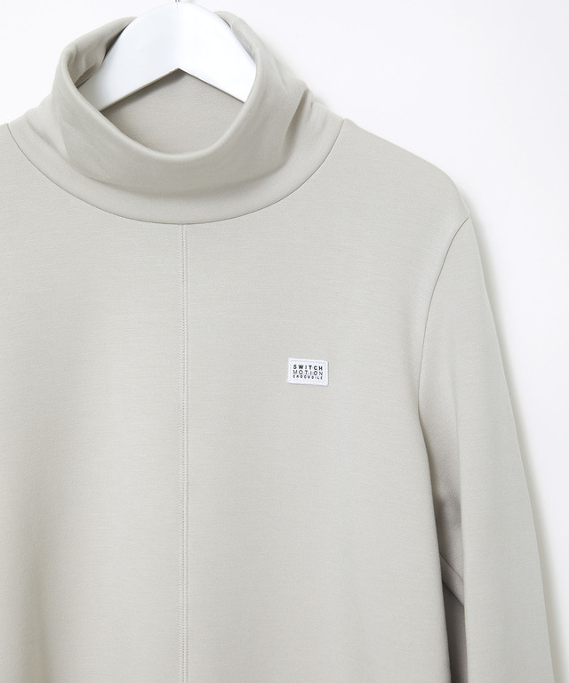 裏起毛 ハイネック カットソー