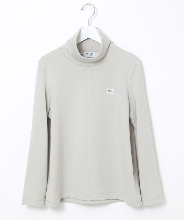 裏起毛 ハイネック カットソー