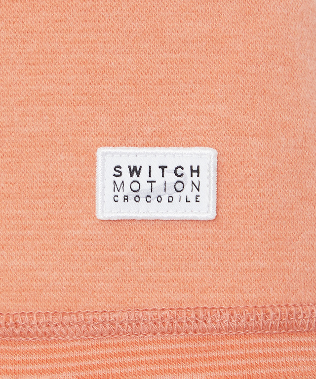 リブボーダー ハイネック カットソー