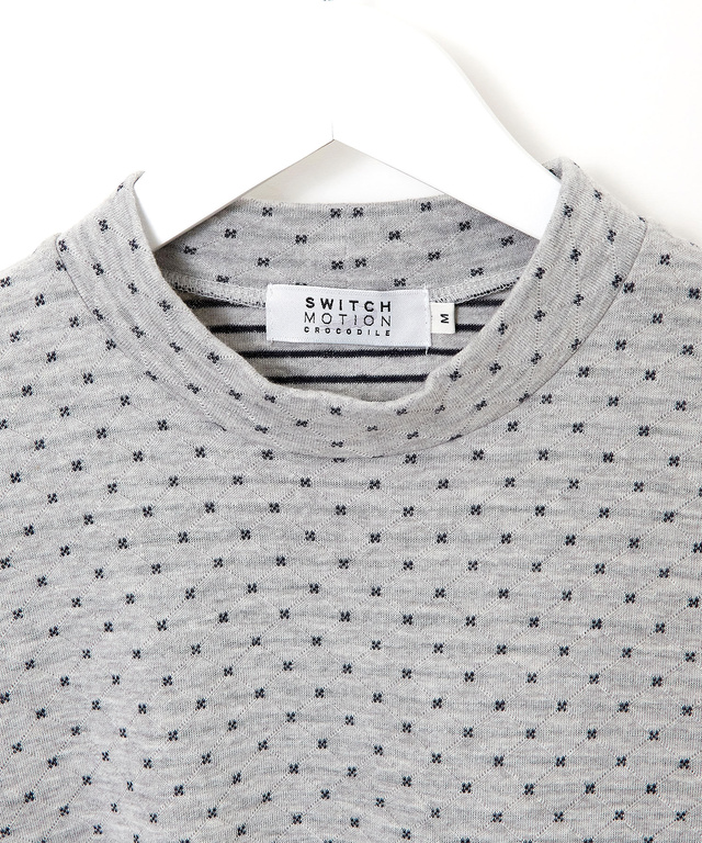 ドット柄 ジャカード カットソー