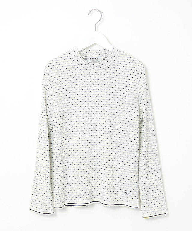 ドット柄 ジャカード カットソー