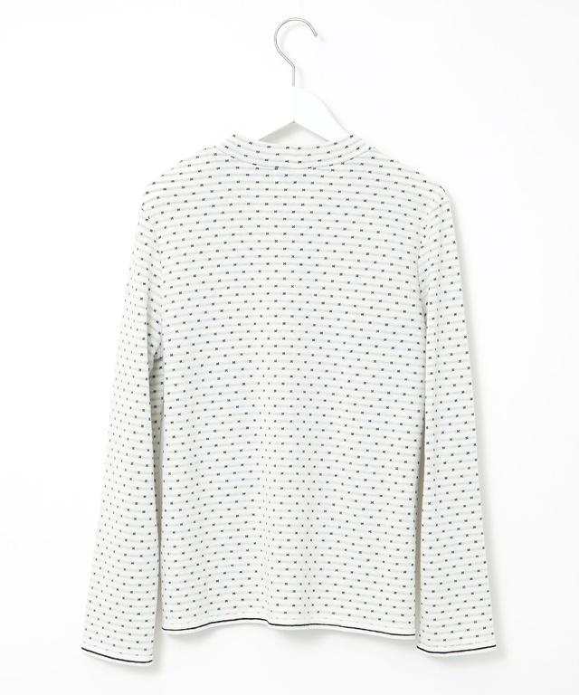 ドット柄 ジャカード カットソー