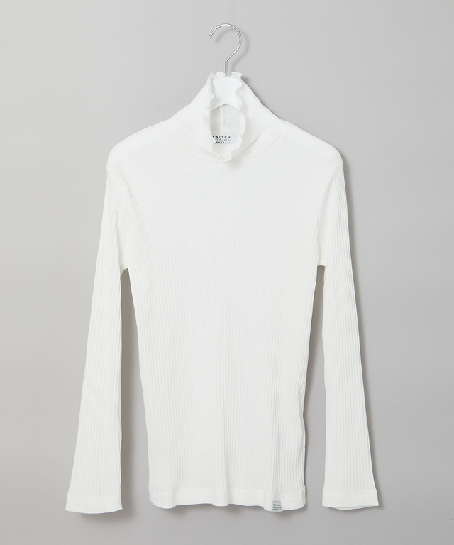 リブ メロー ハイネックカットソー