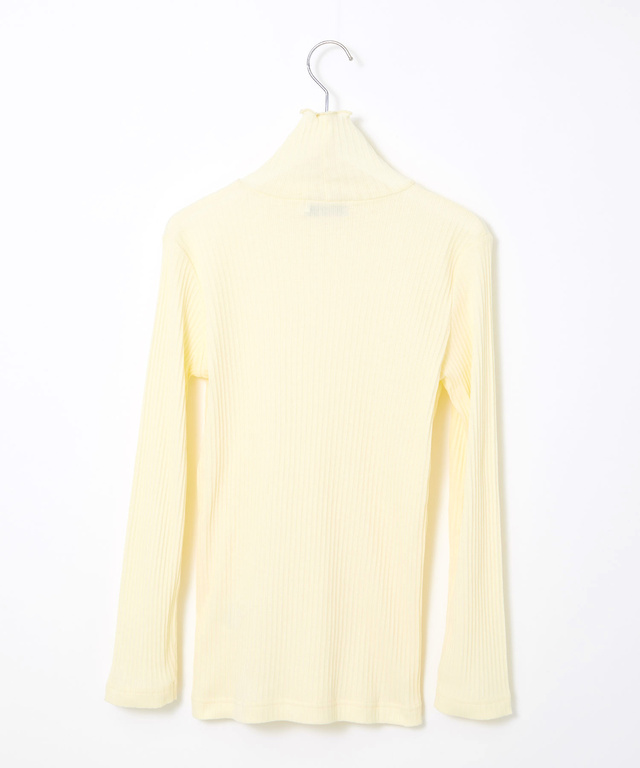 リブ メロー ハイネックカットソー