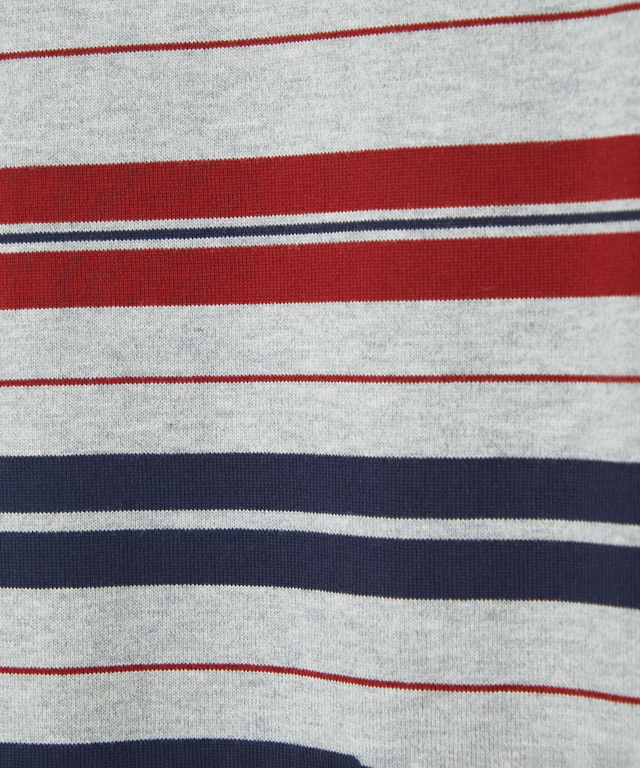 天竺 パネルボーダー カットソー