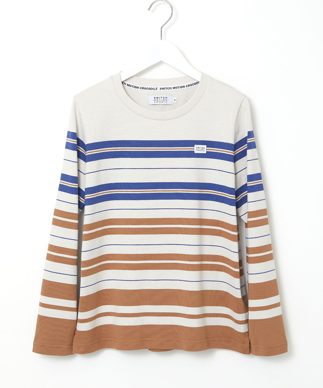 天竺 パネルボーダー カットソー