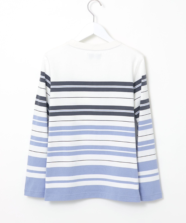 天竺 パネルボーダー カットソー