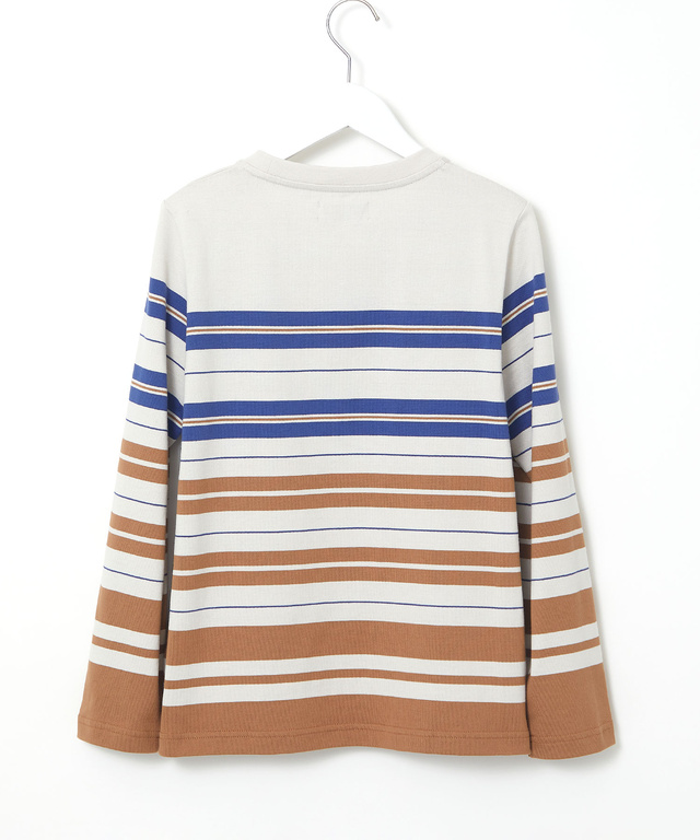 天竺 パネルボーダー カットソー