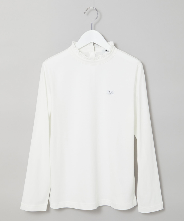 プレーティング天竺 襟フリル カットソー【吸汗速乾】