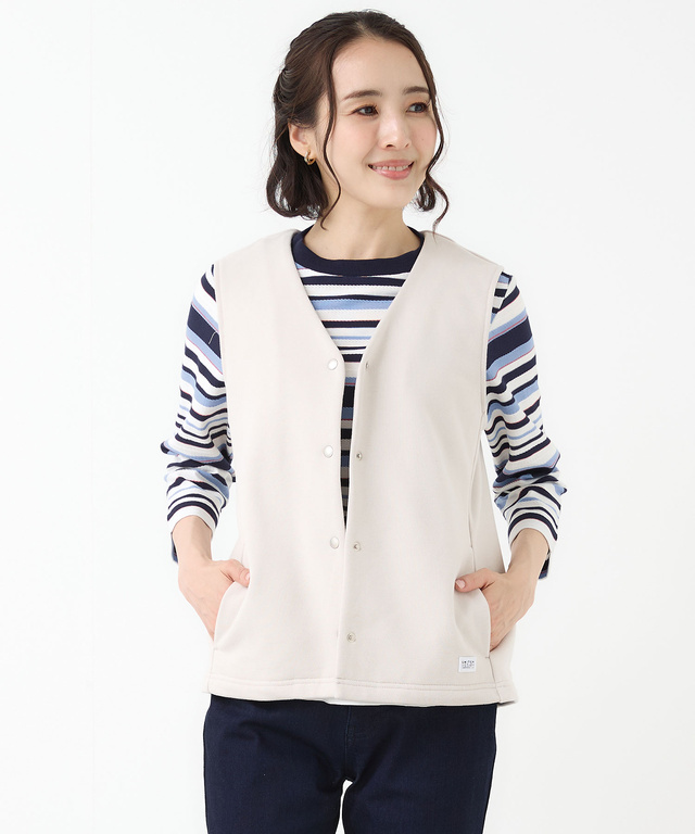 裏毛 微起毛 カットベスト