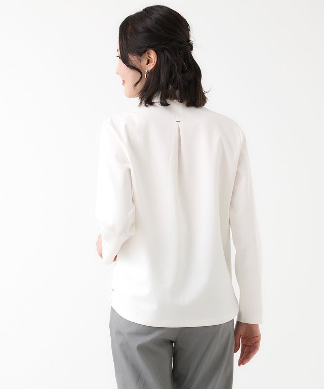 ストレッチポンチ 襟デザイン カットソー