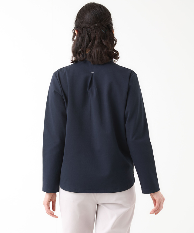 ストレッチポンチ 襟デザイン カットソー