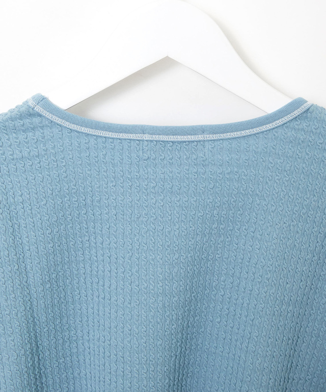 ケーブルジャカード クルーネック カットソー