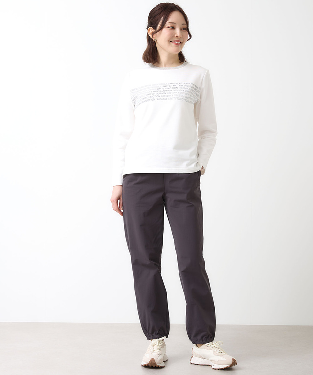 裏毛 ロゴプリント クルーネック カットソー