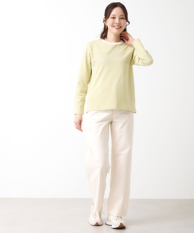 裏毛 ロゴプリント クルーネック カットソー