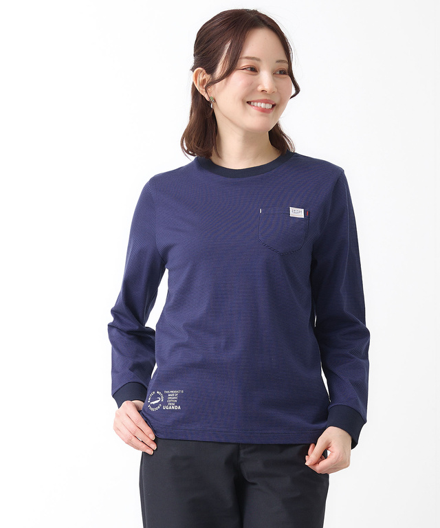 天竺 ポケット カットソー【ウガンダ オーガニック コットン】