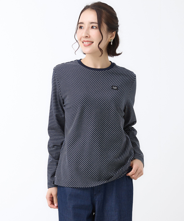 天竺 バイヤスボーダー 長袖Tシャツ