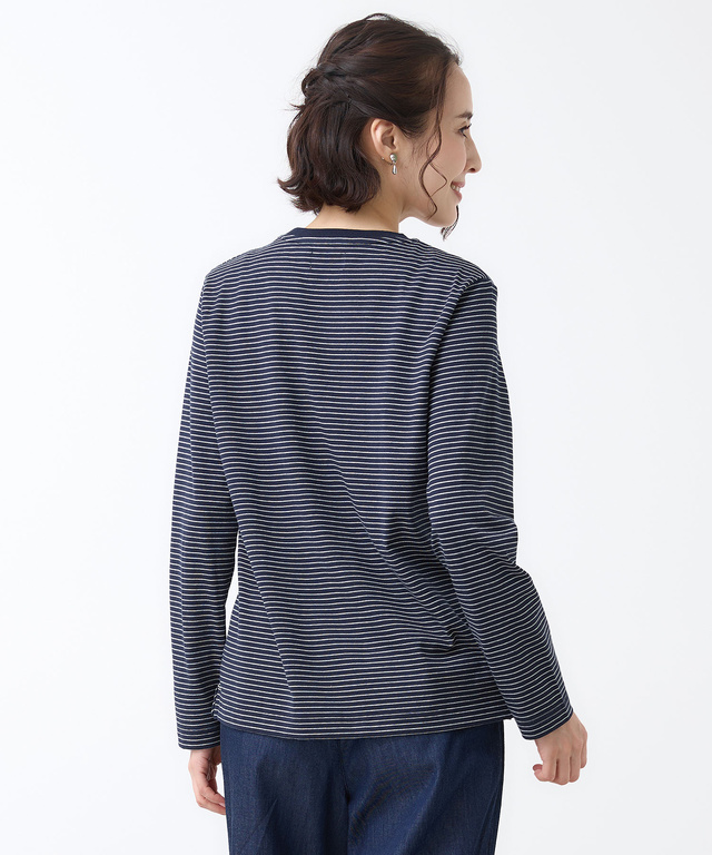 天竺 バイヤスボーダー 長袖Tシャツ