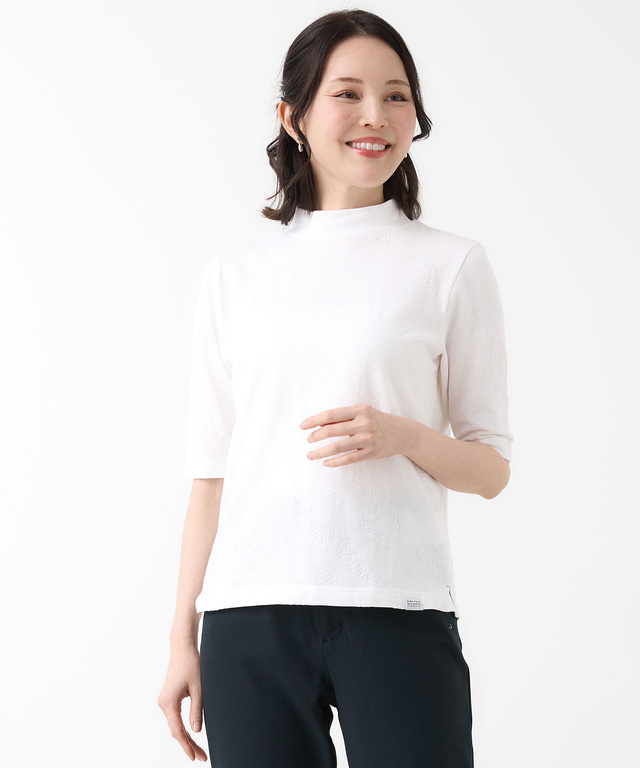 バイヤス ロゴ ジャカード カットソー