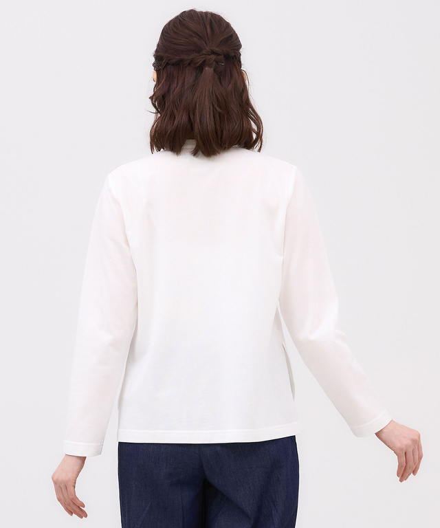 スノーコットン クルーネック カーディガン【接触冷感】