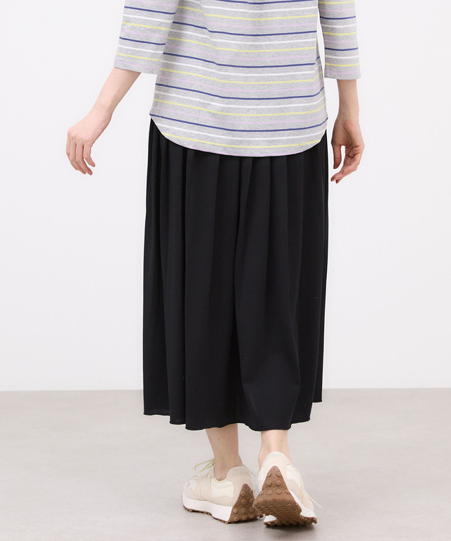 プレーティング天竺 プリーツ スカート【接触冷感】