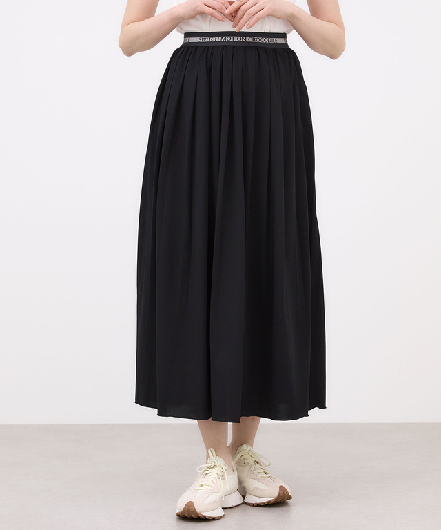 プレーティング天竺 プリーツ スカート【接触冷感】