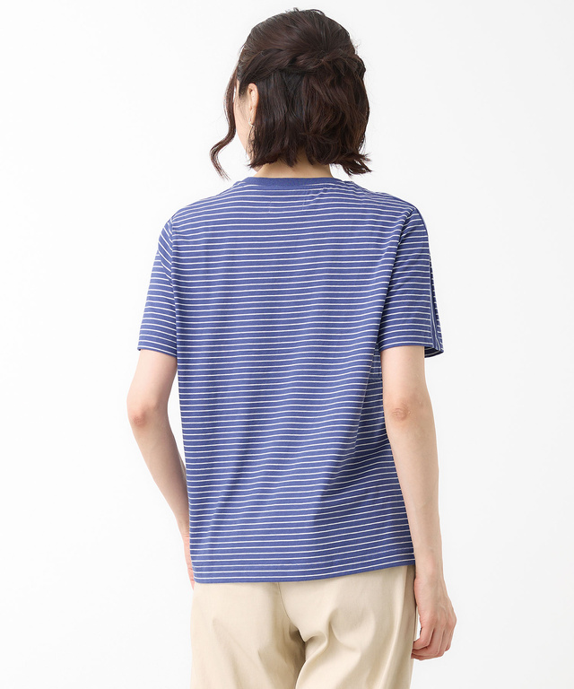 スノーコットン 天竺 ボーダー Tシャツ【接触冷感】