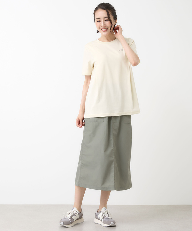 プレーティング天竺 タックデザイン Tシャツ【吸汗速乾】