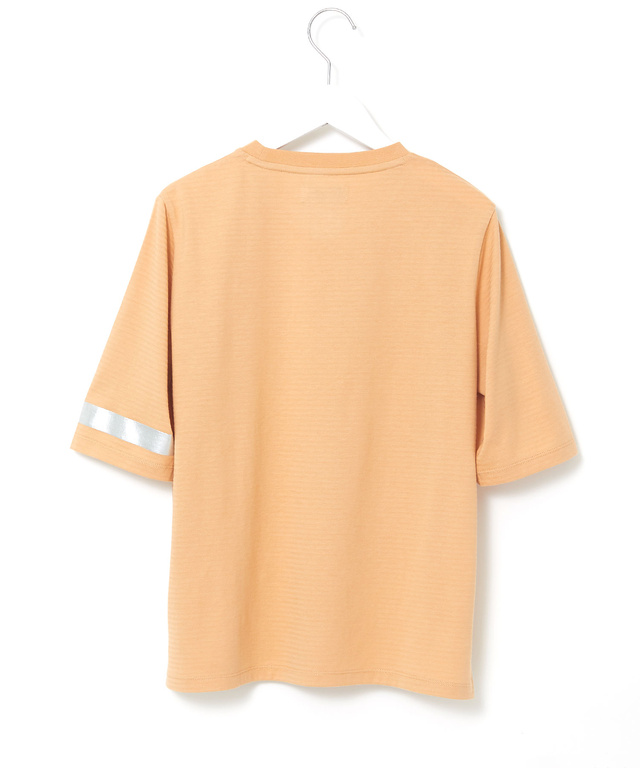 シャドーボーダー天竺 袖ライン Tシャツ