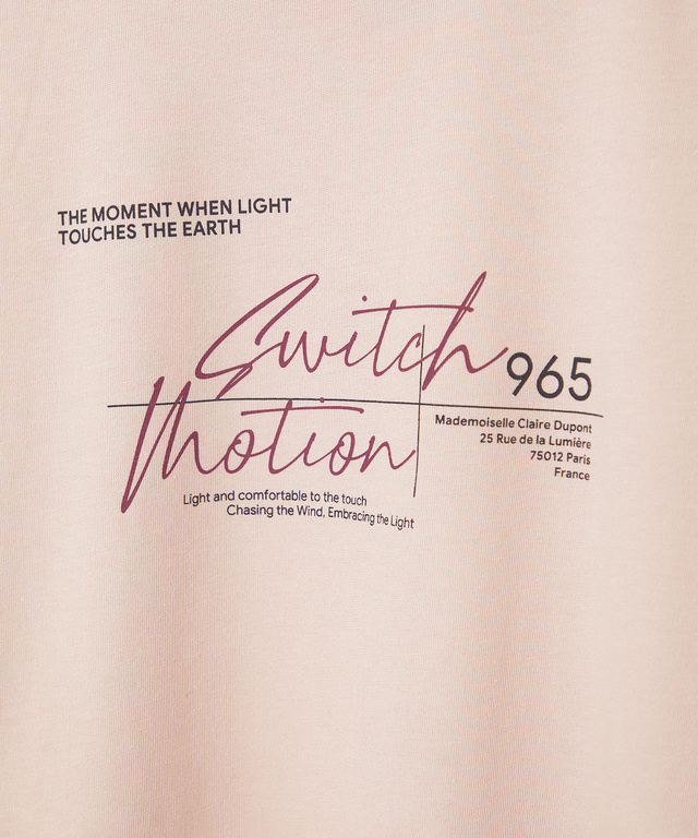 プレーティング天竺 モチーフプリント Tシャツ【吸汗速乾】