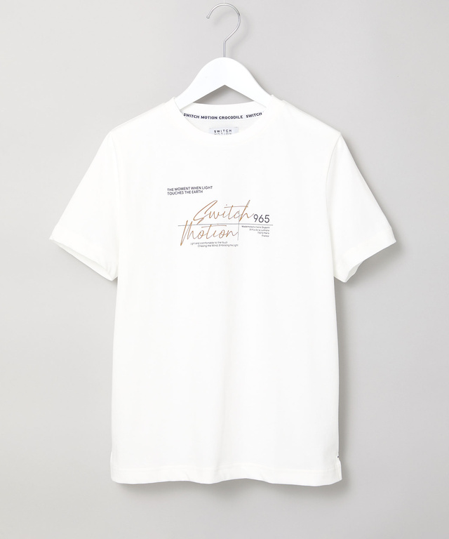 プレーティング天竺 モチーフプリント Tシャツ【吸汗速乾】