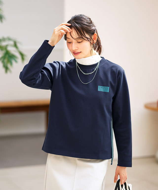 リブ ラインテープ Tシャツ 