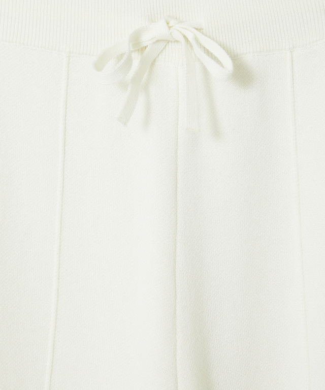 ピンタック ダブルジャカード ニットパンツ【手洗いOK】