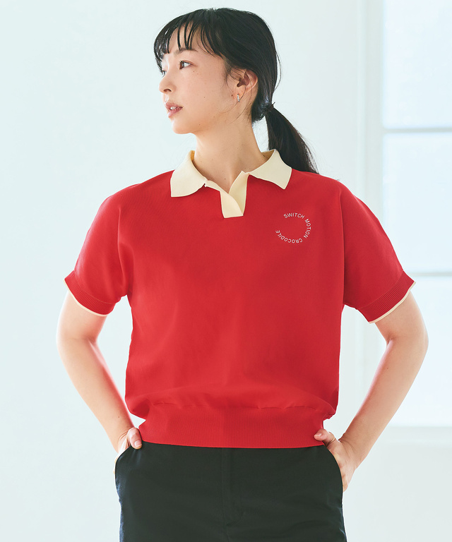 スキッパー ニット ポロシャツ【ZERO POLO SHIRT】
