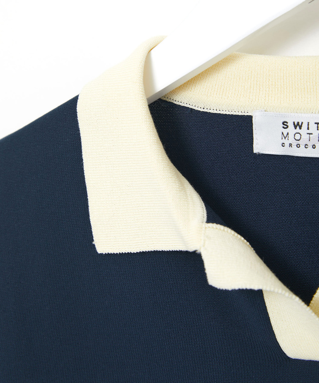 スキッパー ニット ポロシャツ【ZERO POLO SHIRT】