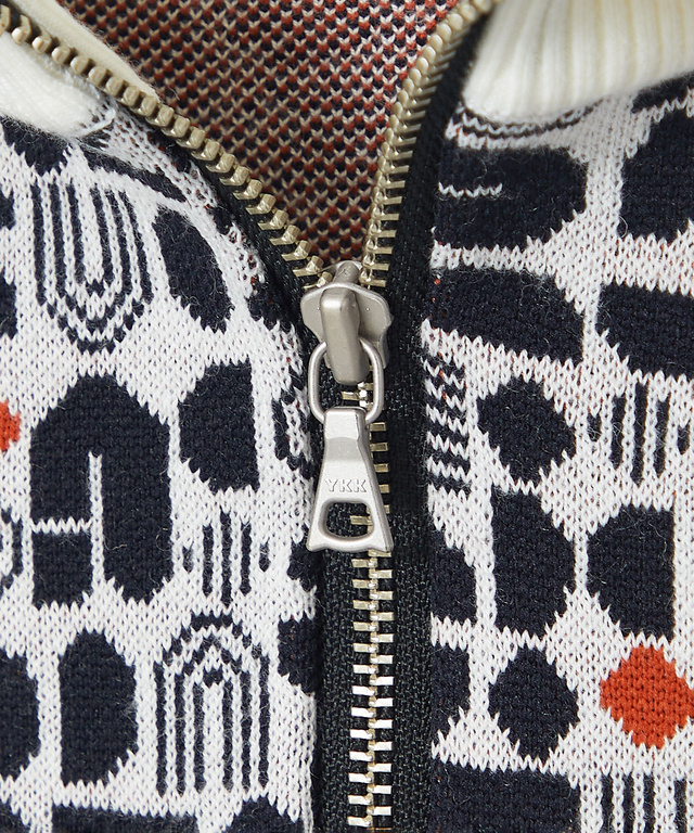 モノグラム ハーフジップ プルオーバー ニット