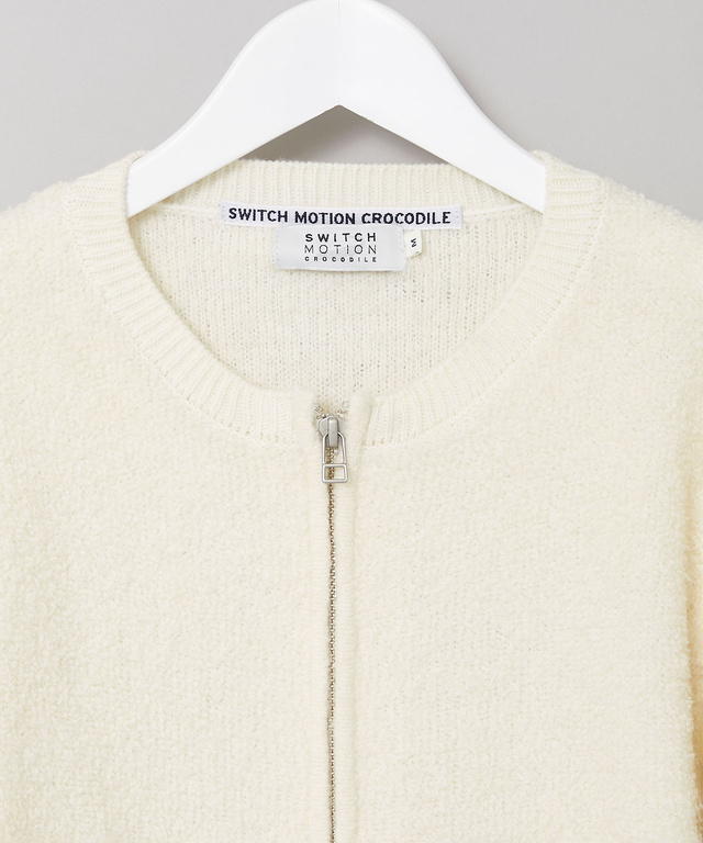 ブークレー ジップ ニットアウター