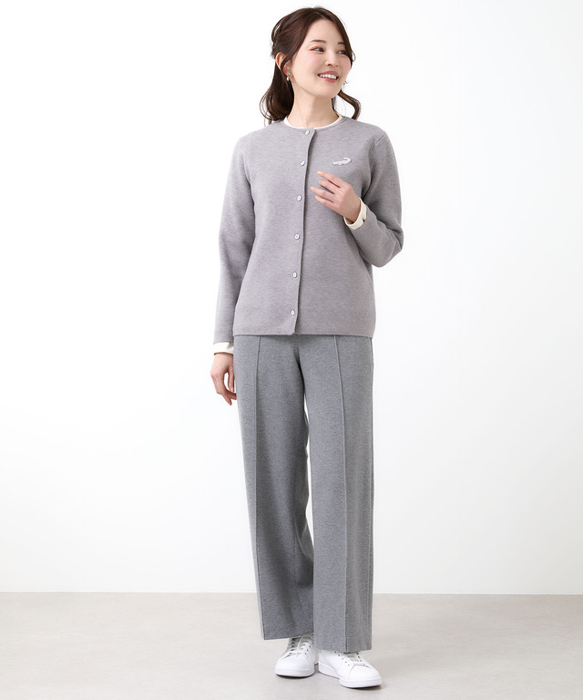 クルーネック ニット カーディガン