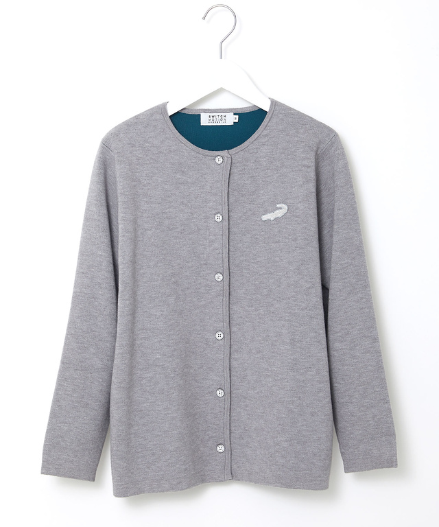 クルーネック ニット カーディガン