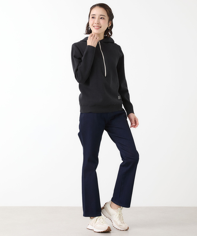 ハーフジップ パーカー プルオーバーニット